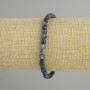 Bracelet Kuninite Faceted Cube, 5x5mm diameter, 18cm length, stretch