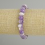 Amethyst Chevron Beaded Bracelet, faceted beads, diameter 9-11×6-8, 5mm+-, length 18cm+- stretch