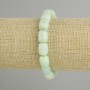Jadeite Barrel Bead Bracelet, 11x9mm, +/- diameter, 18cm +/- stretch
