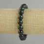 Bracelet green Tiger's Eye smooth beads, diameter 10mm±, length 18cm± stretch