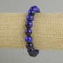 Blue Tiger's Eye Bracelet smooth round beads, diameter 10mm±, length 18cm±, stretch