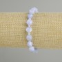 Agate Bead-Set Diamond-Shaped Bracelet, 8×7mm± Diamond, stretch bracelet, 18cm±