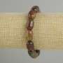 Agate Barilo Bead Bracelet, 14×10 mm barrels, 18 cm stretch