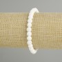 Bracelet Lava white colour, 6mm diameter +-, length 18cm+- stretch