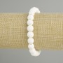 Bracelet Lava White Colour, 8mm diameter ±, length 18cm ± stretch