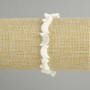 Bracelet Mother-of-P pearl Moon shape, 12x8-9mm+, length 18cm+ stretchy