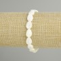 Bracelet Mother-of-P Pearl leaf, diameter 12x8mm+-, length 18cm+-, stretch