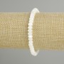Bracelet, Mother-of-Pearl Rondelle, diameter 6×4mm ±, length 18cm ±, stretch