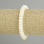 Bracelet Mother-of-Pearl Rondelle, diameter 8x5mm+-, length 18cm+- stretch