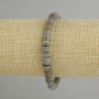 Bracelet with Shell Scarfra Rondel, diameter 6x1.5-2mm, length 18cm±, stretch