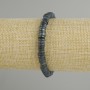 Bracelet with Shell Scarface Rondel, diameter 6×1.5mm+−, length 18cm+− stretch