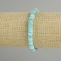 Bracelet with scallop shell Scarface rondel, diameter 6×2mm, length 18cm, stretch