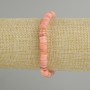 Bracelet with seashell Scarfarca rondelle, diameter 6x2mm ±, length 18cm ± stretch