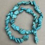 Turquoise Apatite faceted beads 14-16×9-11 mm, length 40 cm on fishing line