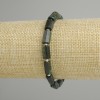 Emerald Cabochon Bracelet, 10–11×6 mm, stretch length 18 cm ±