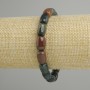 Jasper Barrels Bracelet, 12×8mm beads, 18cm length on stretch