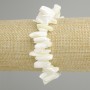 Bracelet Mother-of-Pearl碎碎片, diameter 10-18×3-8mm +-, length 18cm +-, stretch