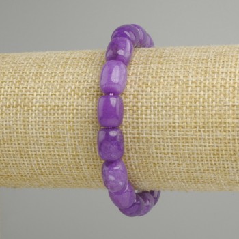 Sugilite Barrel Bracelet, diameter 11x9mm ±, length 18cm ±, stretch