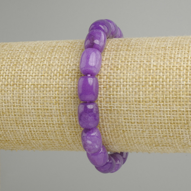 Sugilite Barrel Bracelet, diameter 11x9mm ±, length 18cm ±, stretch