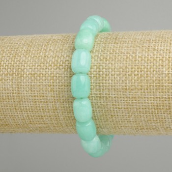 Amazonite Barrel Bracelet, 11×9mm, stretch length 18cm