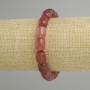 Strawberry Quartz Barrell Bead Bracelet, diameter 11×9mm ±, length 18cm ± stretch