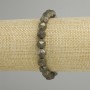 Pyrite Bracelet Faceted, 8x7mm diameter ±, length 18cm ± stretch