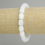 Aquamarine Barrel Bead Bracelet, 11x8 mm, 5 mm +/-, length 18 cm +/- Stretch