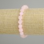 Bracelet Pink Quartz Faceted Beads, 8x7mm, stretch 18cm