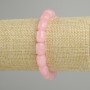 Bracelet Pink Quartz Bar Ball, diameter 11x8, 5mm+-, length 18cm+-, stretch