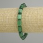 Bracelet green Cat's Eye cylinder, diameter 11×7.5 mm, 5 mm ±, length 18 cm ± stretch