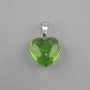 Heart Pendant Made of Colored Glass 16x16x25mm+