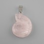 Shell Pendant Pink Rose Quartz 20x27x35mm+
