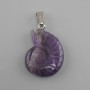 Shell Snail Amethyst Pendant 20x27x35mm+