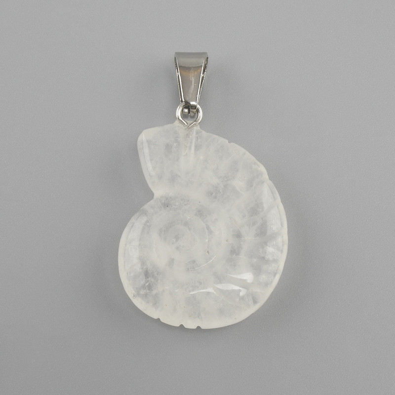 Snail Pendant Mountain Crystal 20×27×35mm+