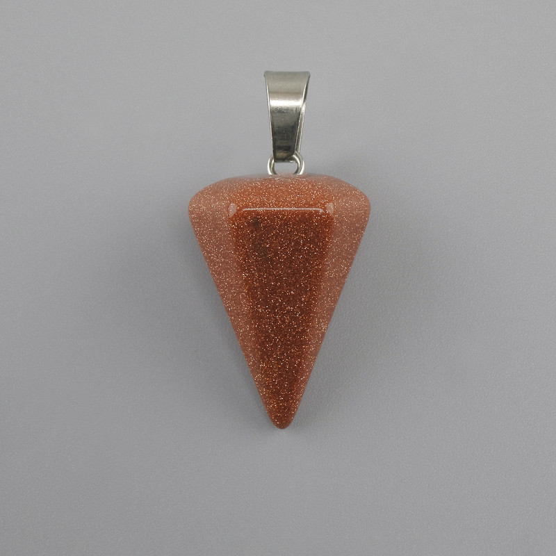 Pendant Pendulum Aventurine Golden Sand 28×20×14mm+