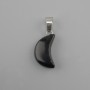 Pendant Moon Black Agate 11×18×5×28mm+