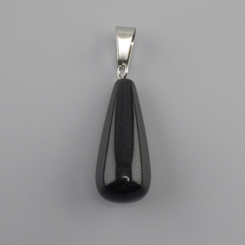 Drop Pendant Black Onyx? Wait: Agate - need correct translation: 