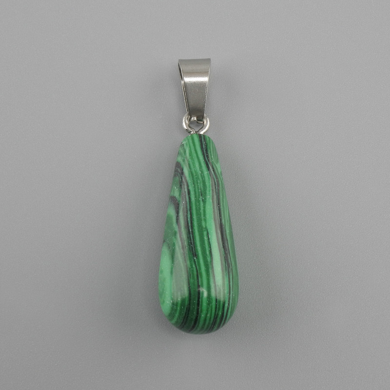 Droplet Pendant Malachite 10x26x36mm+