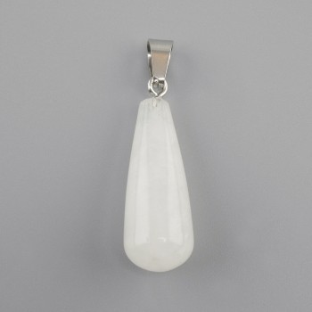 Drop Pendant of Rock Crystal 10x26x36mm+