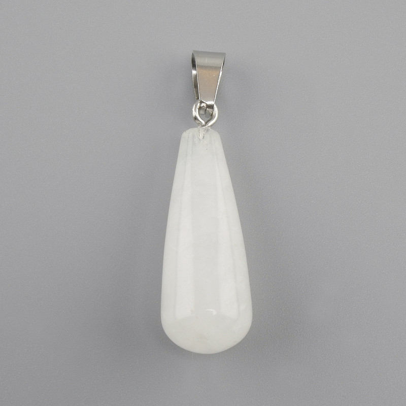 Drop Pendant of Rock Crystal 10x26x36mm+