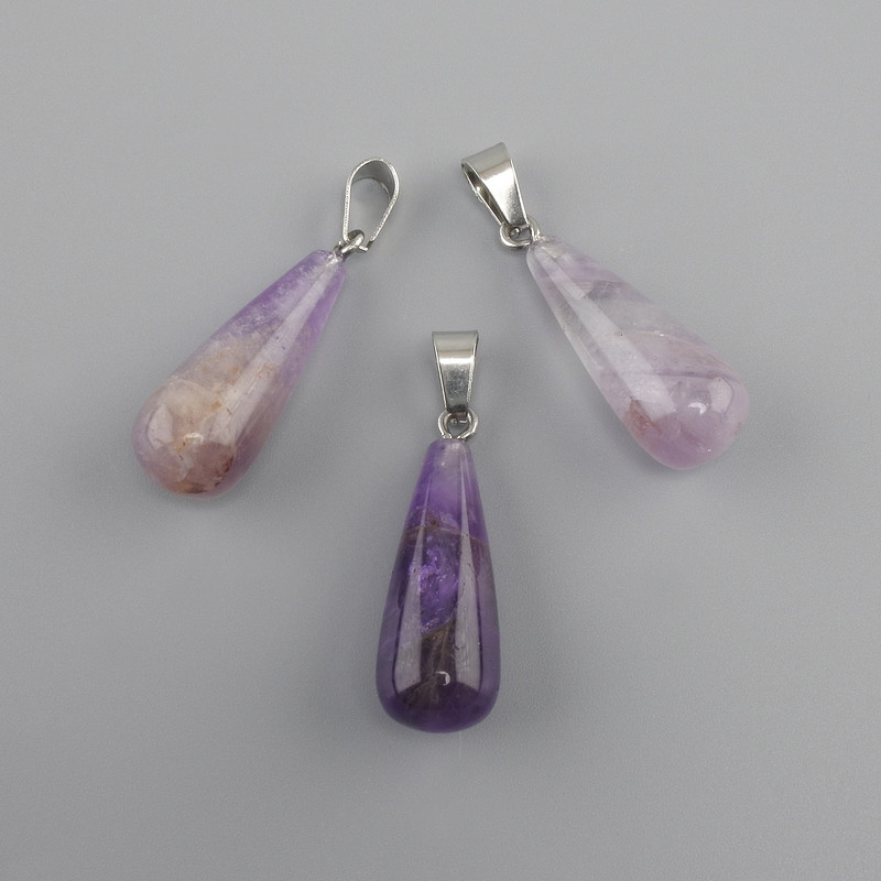 Drop Pendant Amethyst 10x26x36mm+
