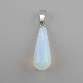 Drop Pendant Moonstone Opalite 10x26x36mm+