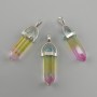 Pendant Hexagon Cut-toned Glass 8x31x41mm+