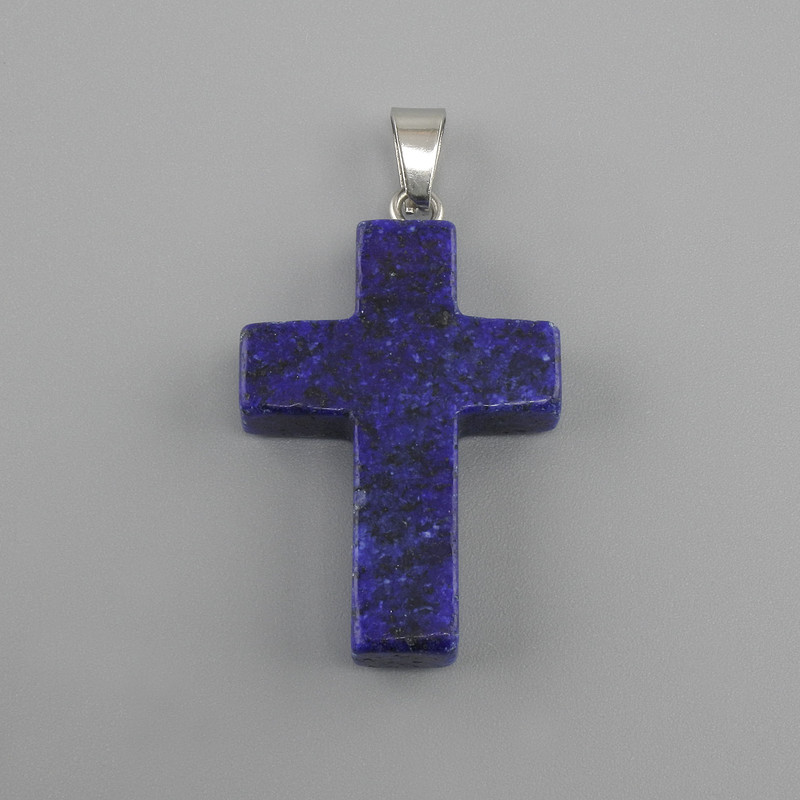 Cross Pendant in Lazurite 18×26×34 mm+