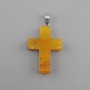 Cross Pendant Citrine 18x26x34mm+
