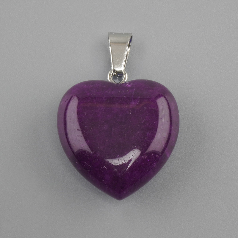 Pendant Heart Sugilite 20×20×28mm+