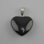 Pendant Heart Black Agate 20×20×28mm+