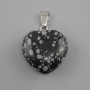 Heart Pendant Snowy Obsidian 20x20x28mm+