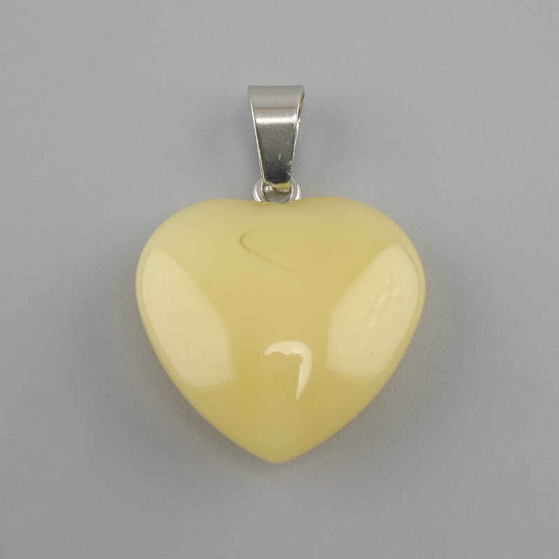 Pendant Heart Citrine 20x20x28mm+