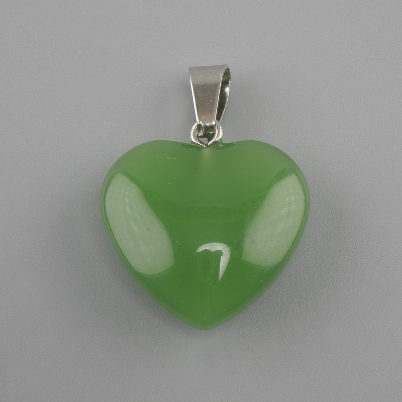 Heart Pendant Jade 20x20x28mm+